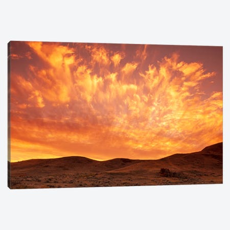 Sunset Over The Badlands Canvas Print #RVD75} by Dave Reede Canvas Artwork