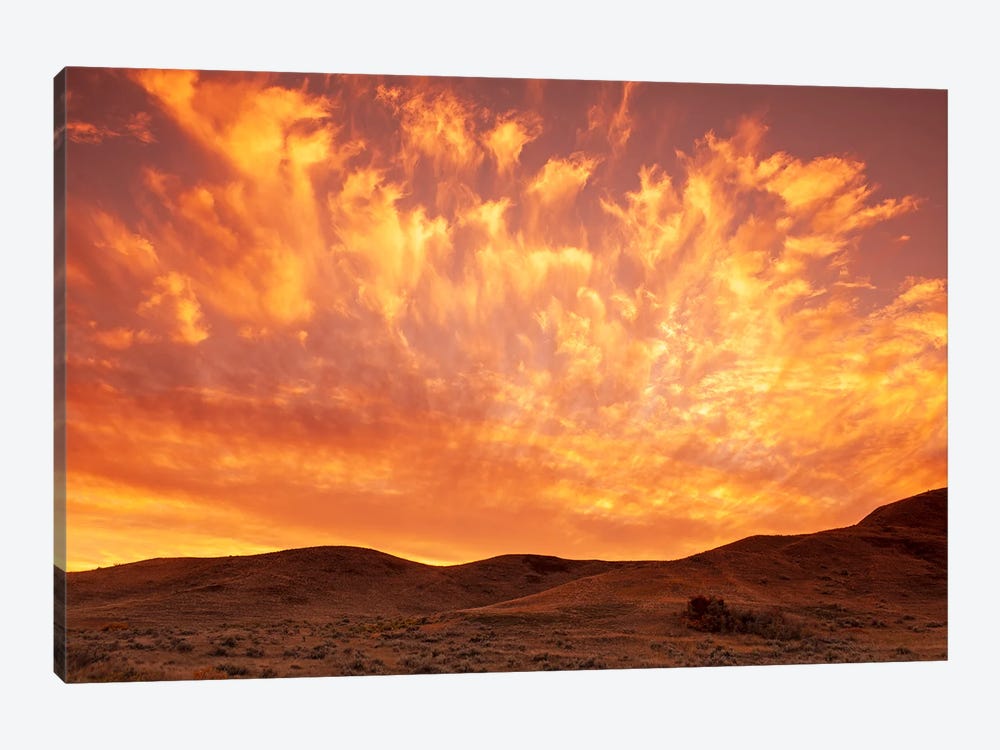 Sunset Over The Badlands by Dave Reede 1-piece Canvas Art