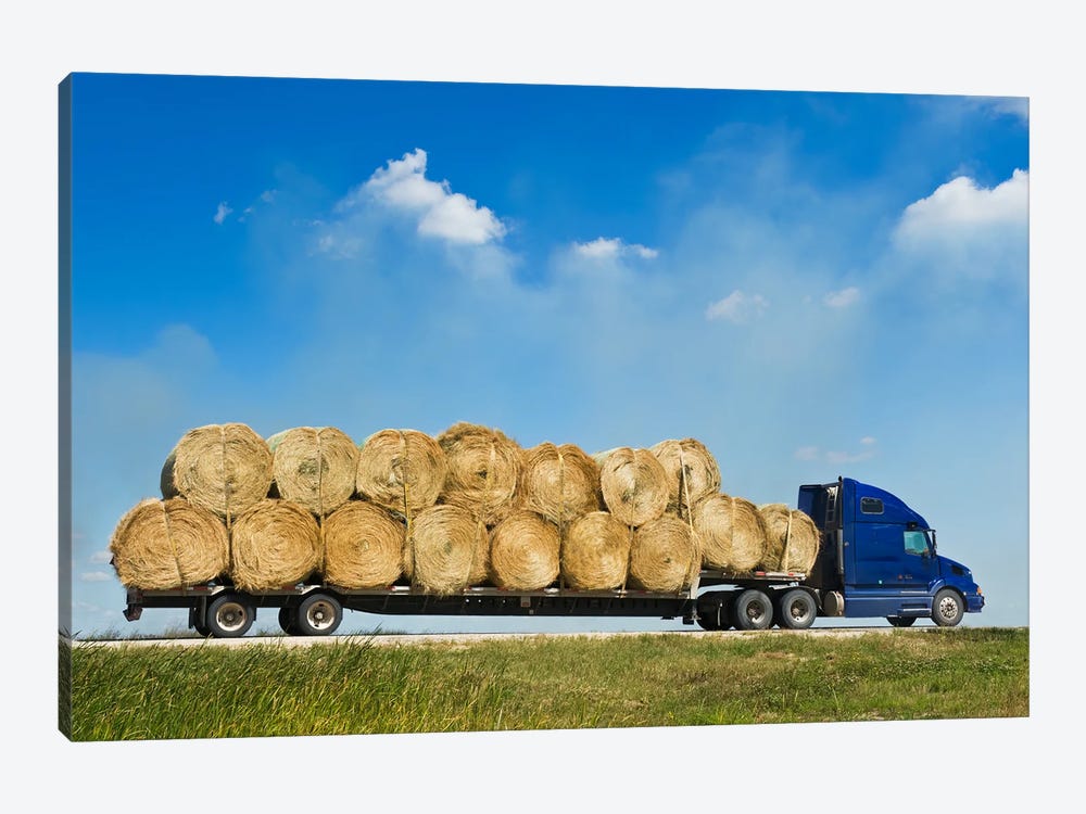 Trucking The Bales by Dave Reede 1-piece Canvas Wall Art