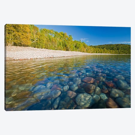 Weathered Rocks Along Lake Canvas Print #RVD84} by Dave Reede Canvas Print
