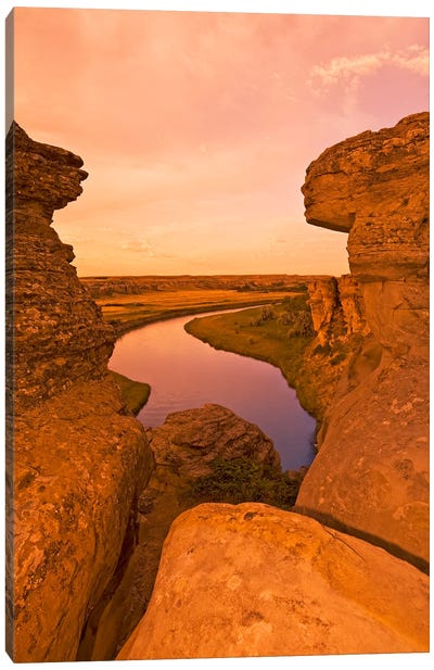 Writing On Stone Provincial Park Canvas Art Print - Dave Reede