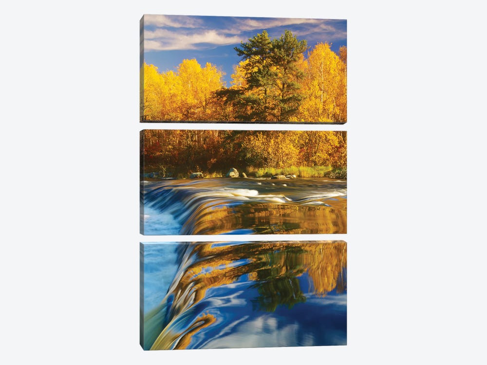 Autumn Along The Whiteshell River by Dave Reede 3-piece Canvas Art
