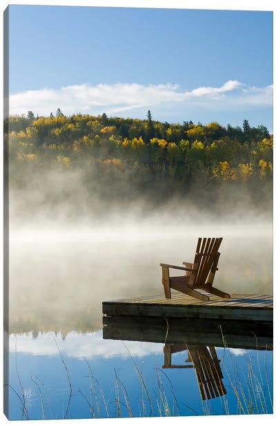 Autumn View From The Dock Canvas Art Print - Dave Reede