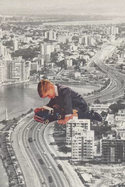 Cruisin' by Richard Vergez framed canvas print