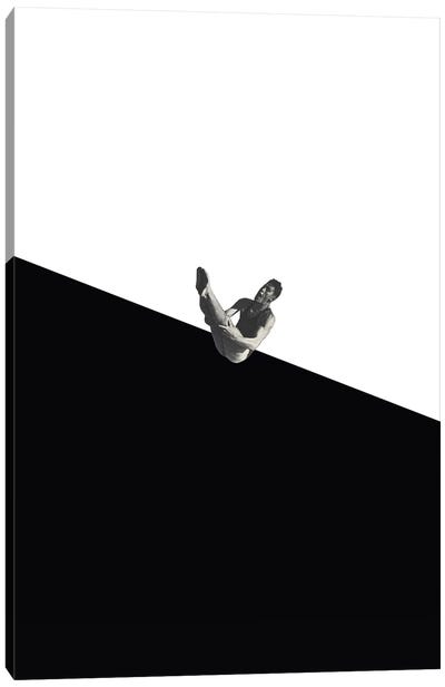 Diver Black Canvas Art Print - Athlete Art