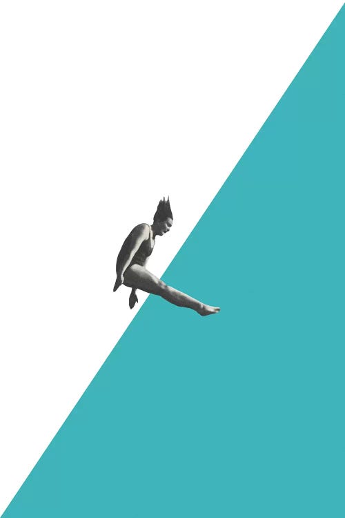 Diver Turquoise by Richard Vergez wall art
