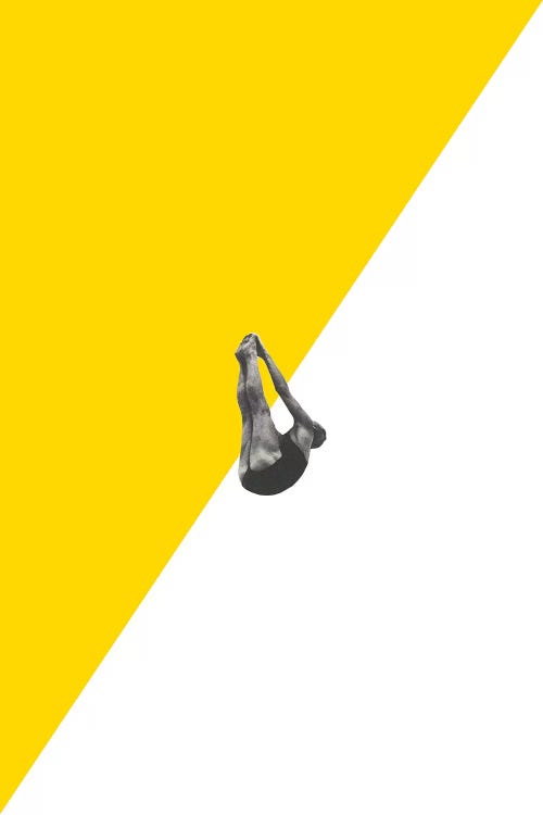 Diver Yellow by Richard Vergez wall art