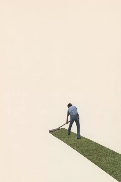 Gardener by Richard Vergez framed canvas print