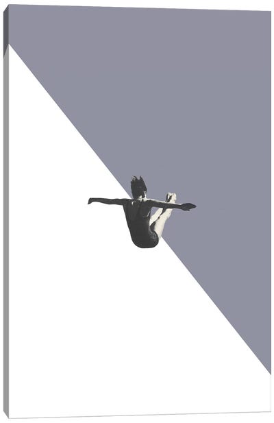 Diver (Grey) Canvas Art Print - Gymnastics