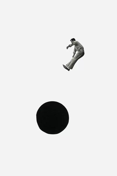 Large Black & White Art - Canvas Prints: Into The Abyss by Richard Vergez