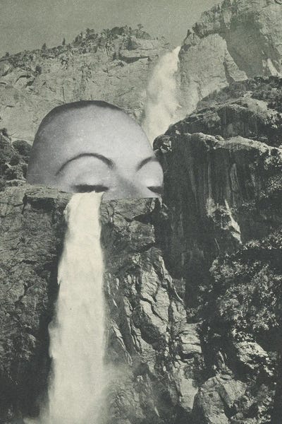 Falling by Richard Vergez framed canvas print