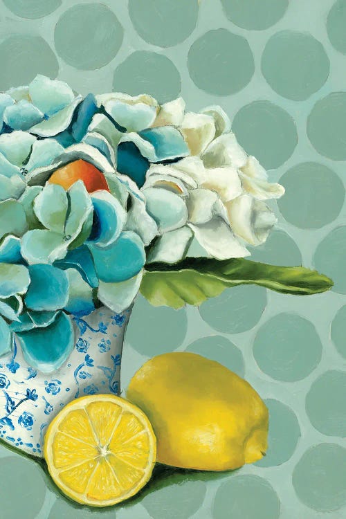 Lemon and Vase by Jeanette Rivera wall art