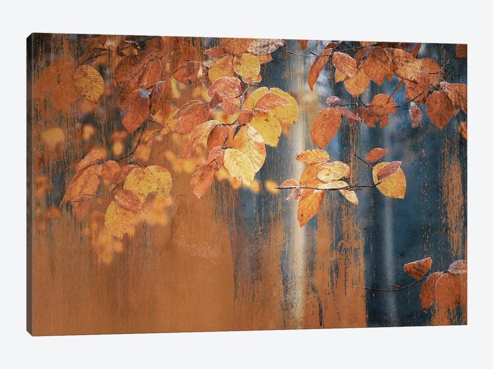 Industrial Picturesque Rusty Autumn Leaves by Rob Visser 1-piece Art Print