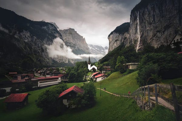 Valleys: The Church Of Lauterbrunnen by Rob Visser