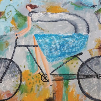Bicyclette by Gia Revazi art print
