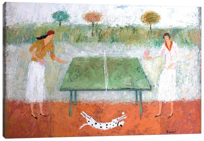 Ping - Pong Canvas Art Print - Dalmatian Art