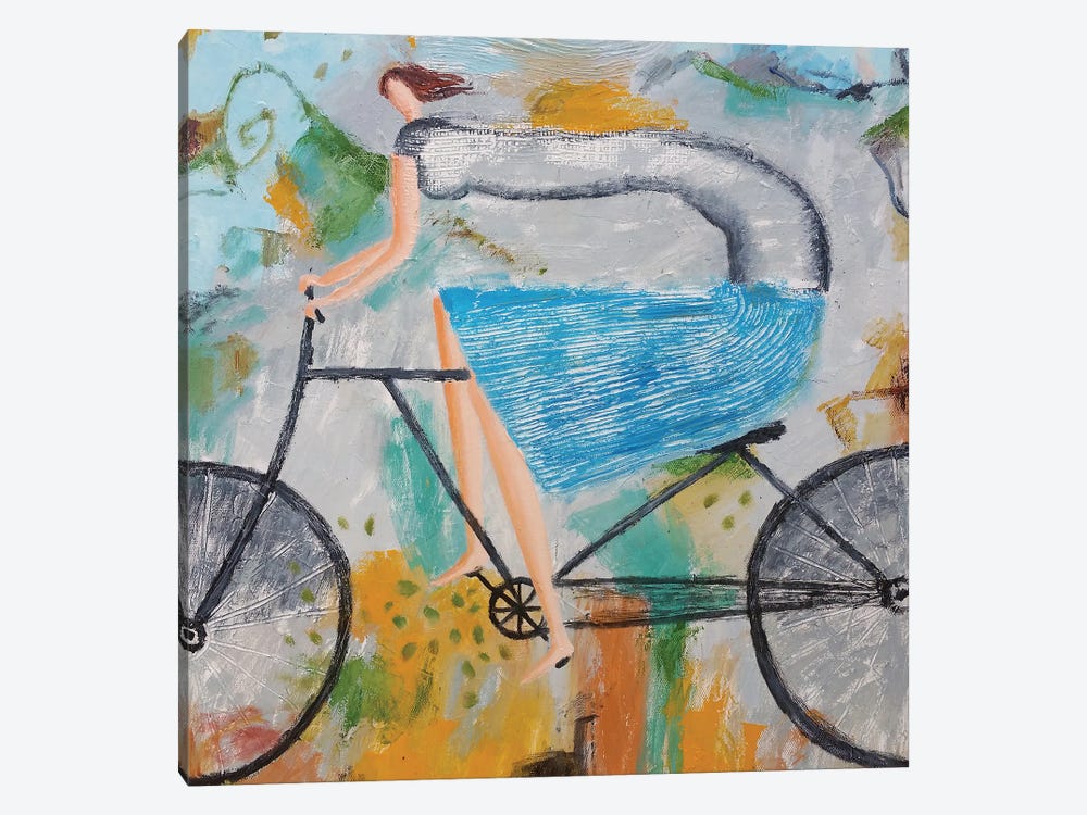 Bicyclette by Gia Revazi 1-piece Canvas Art