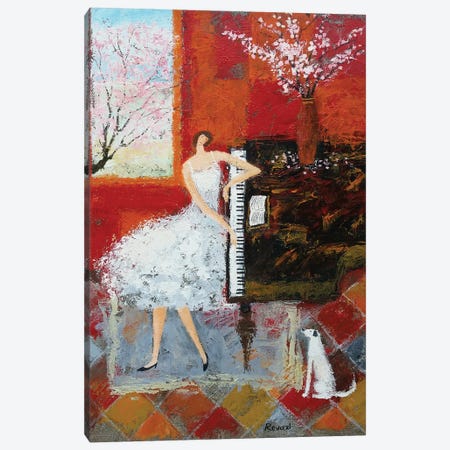 Spring Melody Canvas Print #RVZ33} by Gia Revazi Art Print