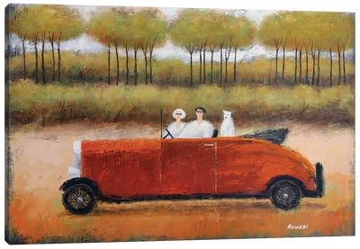 Car Ride Canvas Art Print - Gia Revazi