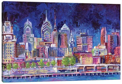 Philadelphia Canvas Art Print - Urban River, Lake & Waterfront Art