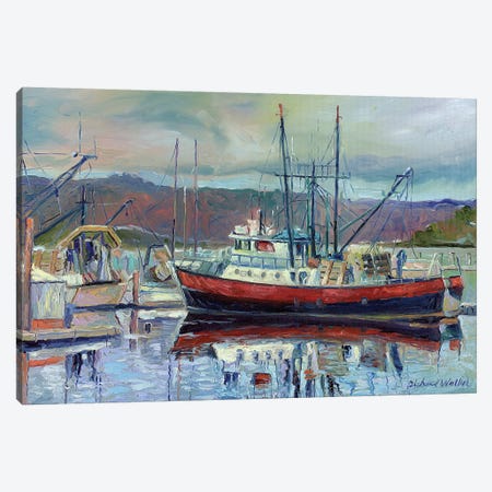 Red Boat Canvas Print #RWA143} by Richard Wallich Canvas Art Print