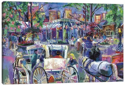 Tavern On The Green II Canvas Art Print - Carriages & Wagons