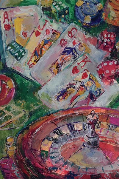 Casino Art by Richard Wallich canvas print