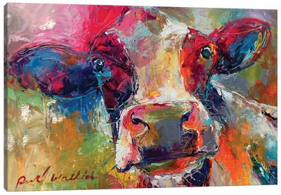 Art Cow Canvas Art Print - Cow Art