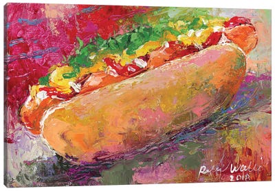 Hotdog Canvas Art Print - Food & Drink Still Life