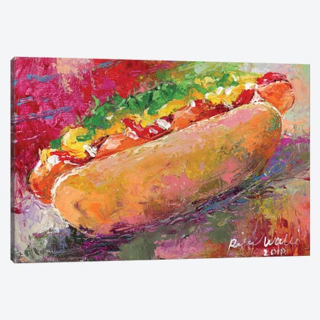 Hotdog Canvas Print #RWA331} by Richard Wallich Canvas Art