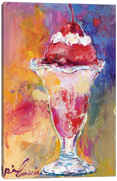 Ice Cream Sundae Canvas Art Print