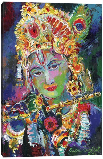Krishna Canvas Art Print - Indian Décor