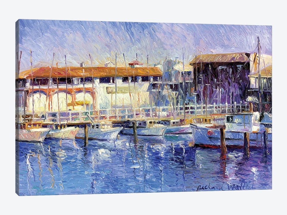 Fisherman's Wharf by Richard Wallich 1-piece Canvas Art Print