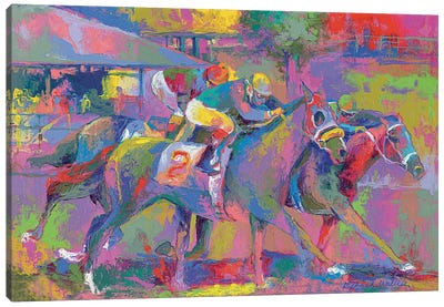 Horse Race I Canvas Art Print - Equestrian Art