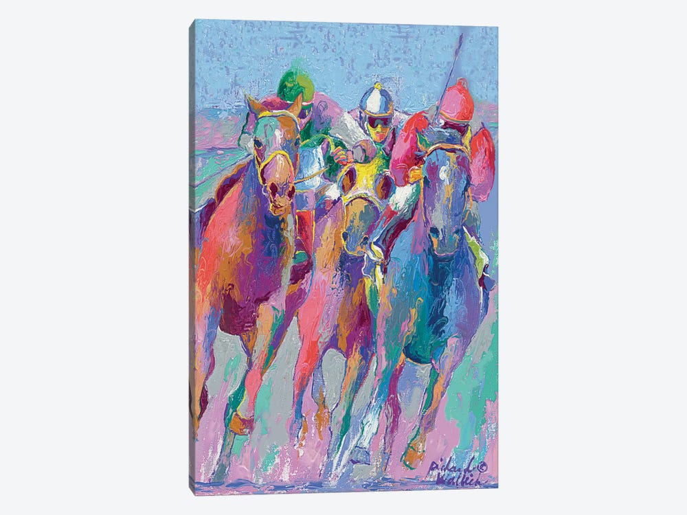 Horse Race II by Richard Wallich 1-piece Canvas Wall Art