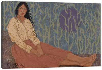 Evening Fields Canvas Art Print - Native American Décor