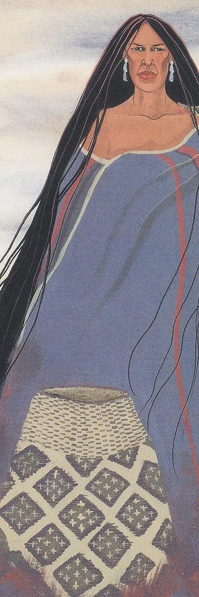 Her Cherokee Basket by Rorex Bridges Studio canvas print