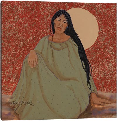 Private Evening Canvas Art Print - Art by Native American & Indigenous Artists
