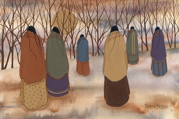 iCanvas Exclusives: Women's Trail by Rorex Bridges Studio