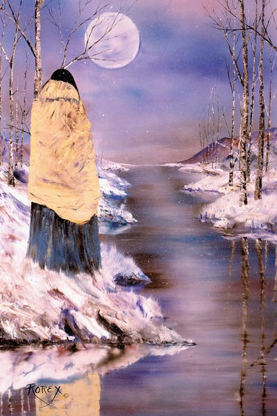 Native American Décor: Yellow Blanket Moon by Rorex Bridges Studio