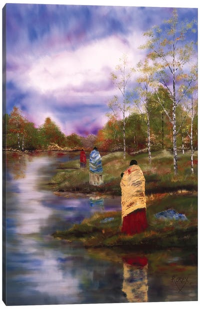 Autumn Waters Canvas Art Print - Art by Native American & Indigenous Artists