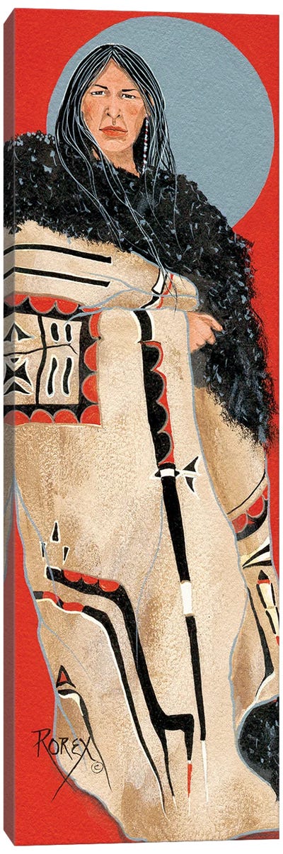 Buffalo Robe Canvas Art Print - Native American Décor