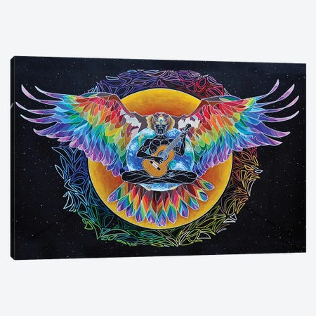Rainbow Eagle Heart Canvas Print #RYB32} by Ryan Blume Art Print