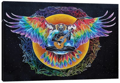 Rainbow Eagle Heart Canvas Art Print