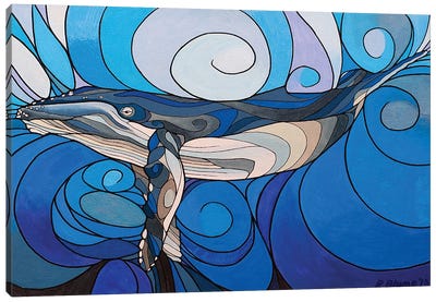 Whale Interbeing Canvas Art Print - Ryan Blume