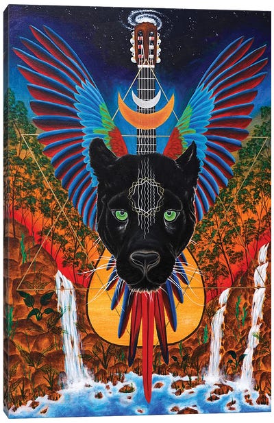 Pantera Musica Canvas Art Print - Panther Art