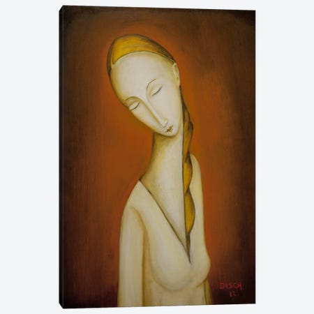 Girl With A Braid Canvas Print #RYD13} by Remy Disch Art Print