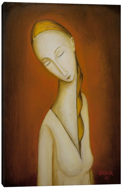 Girl With A Braid Canvas Art Print - Remy Disch