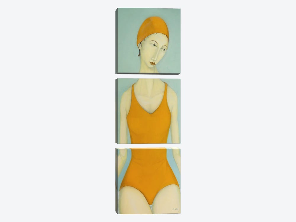 Swimmer by Remy Disch 3-piece Canvas Print