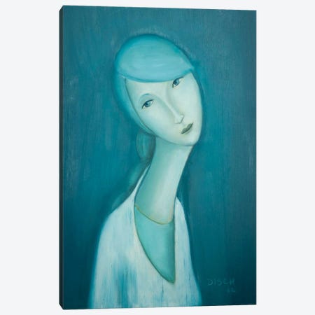 Blue Hair, Chloe Canvas Print #RYD5} by Remy Disch Canvas Print